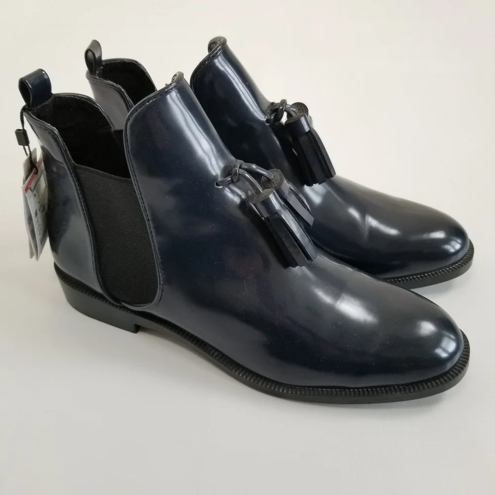 Zara Tassel Ankle Boots Booties Size 10